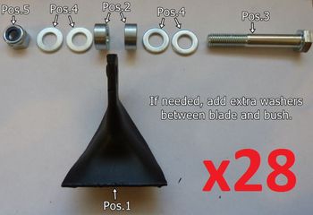 Hammer blades: ( Complete set )