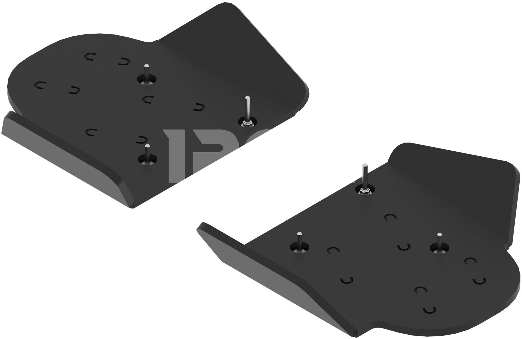 Pl. rear a-arm guards (pair) Kawasaki KVF 650 / 750