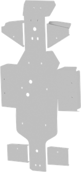 Skid plate full set (aluminium): Linhai 400