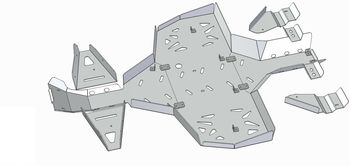 Skid plate full set (aluminium): CanAm G1 Renegade