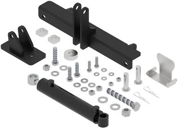 Hydraulic dump / tilting kit: for bucket conversion kit: for plow bucklets