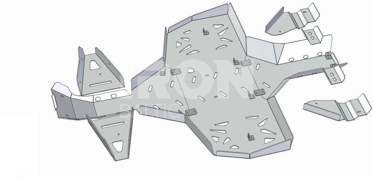 Skid plate full set (aluminium): CanAm G1 Renegade