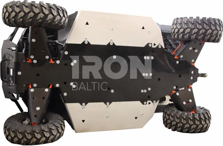 Skid plate full set (aluminium/plastic): Polaris Ranger 1000 XP