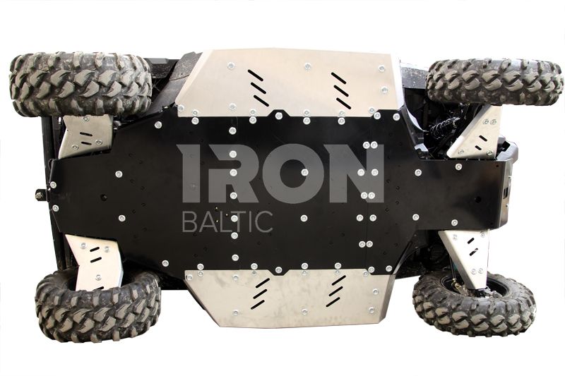 Skid plate full set (aluminium/plastic): CanAm Defender / Traxter
