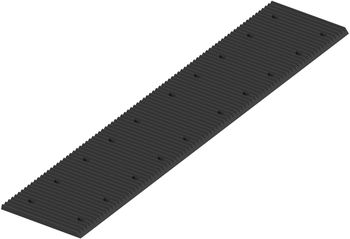 Plastic center groomer blade: for ski track maker