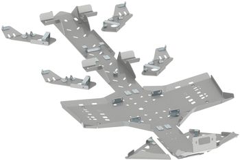 Skid plate full set (aluminium): CanAm G2 Outlander 6x6: (2017-2018)
