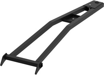 Extended push tube for tracks fitted ATV: Rotary Broom use