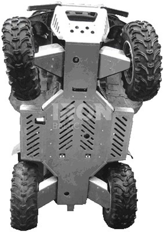 Skid plate full set (aluminium): Yamaha Grizzly 660