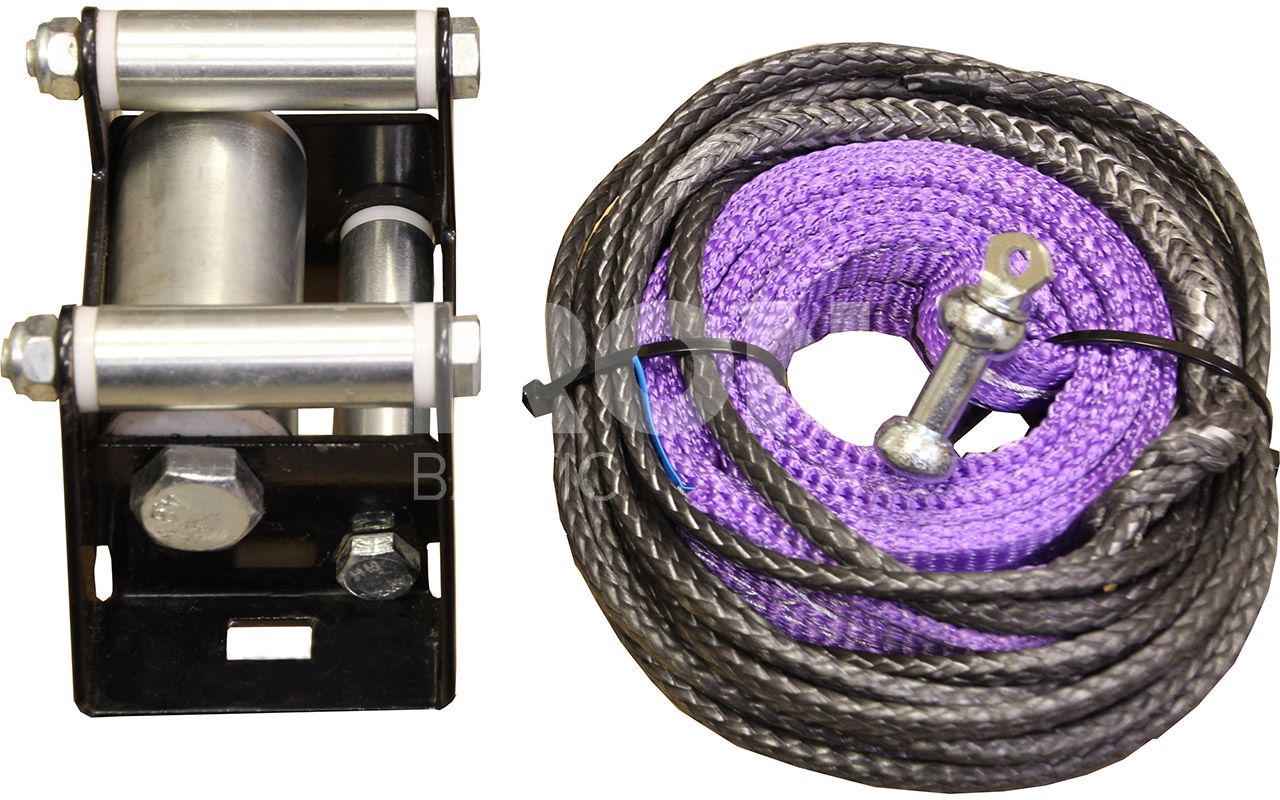 Plow lift strap kit: for a winch